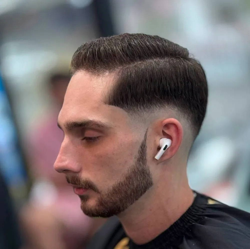 Slick back with taper